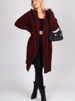 Kardigan baranek – Wino, UNI