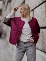 Narzutka podszewka panterka – Wino, UNI