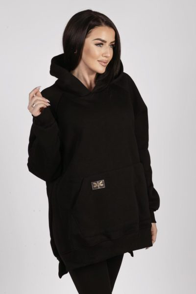 Bluza bok pęknięcie – UNI, Czarny