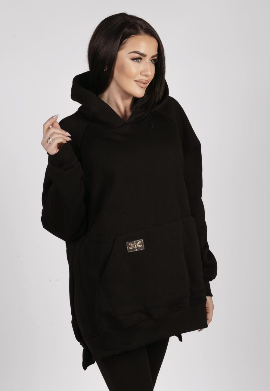 Bluza bok pęknięcie – UNI, Czarny