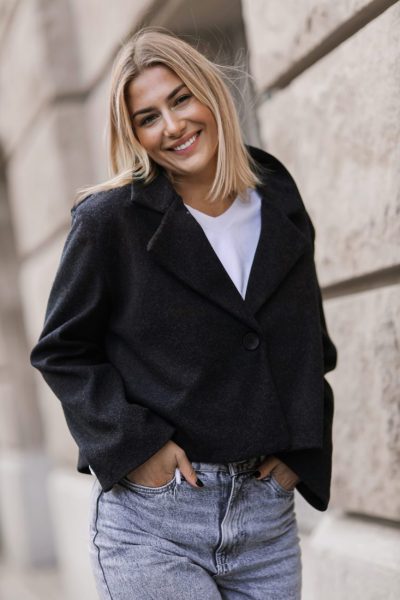 Żakiet ciepły – Grafit, UNI