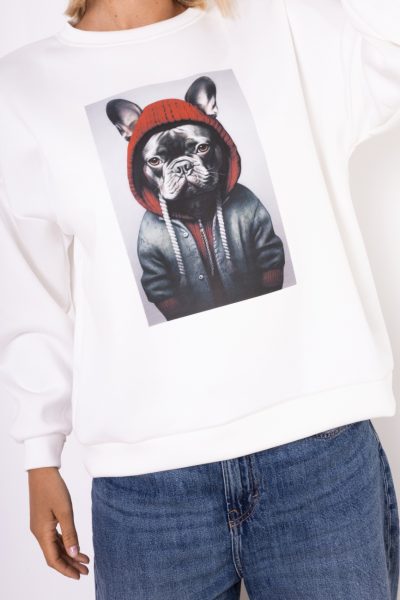 Bluza Buldog – Biały, UNI