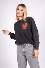 Bluza dekatyzowana serduszko