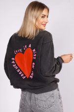 Bluza dekatyzowana serduszko