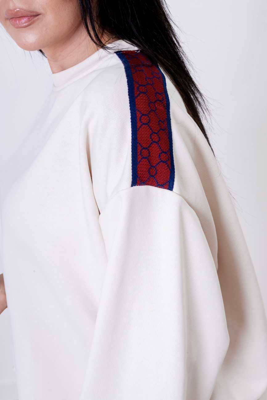 Bluza lampas – Ecru, UNI