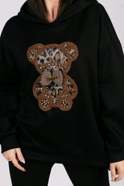 Bluza pianka miś – Czarny, UNI