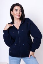 Bluza rozpinana szklane motylki RISSKIO – Granat, M