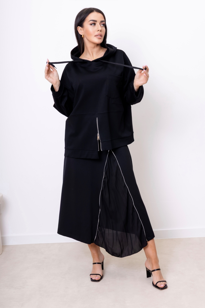 Bluza zamek RISSKIO – Czarny, S