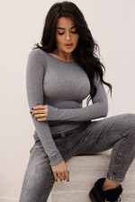 Bluzka cieniutka kaszmir/modal – Szary, UNI