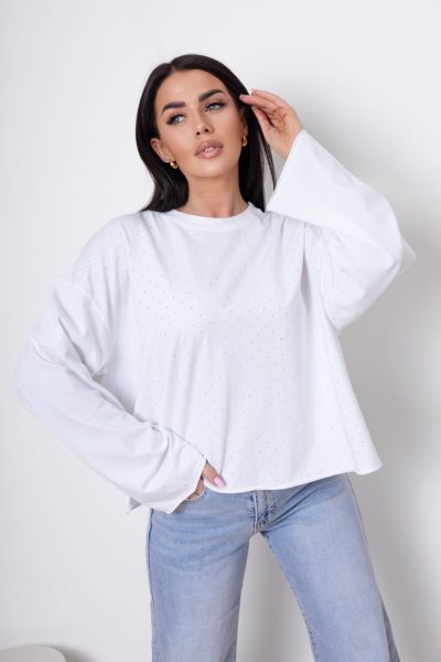 Bluzka diamenciki – Biały, UNI