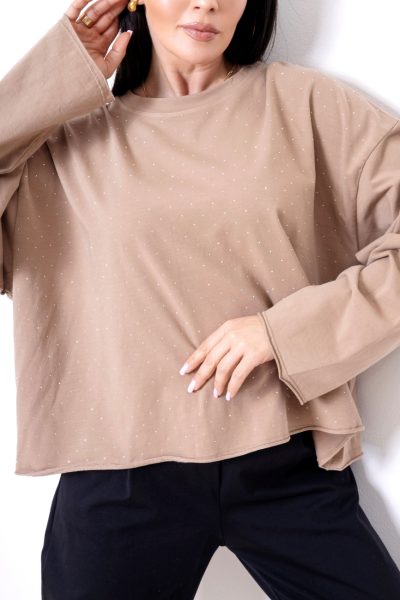 Bluzka diamenciki – Camelowy, UNI