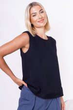 Bluzka dół koronka – Czarny, L