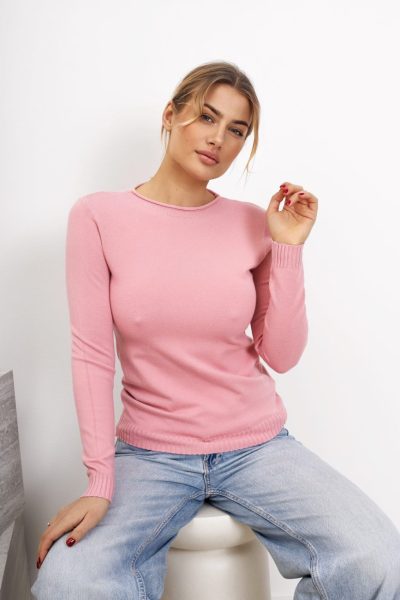 Bluzka dzianina pod szyję