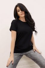 Bluzka gładka tył napis