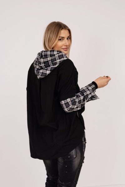 Bluzka kaptur krata Wanna be sedated