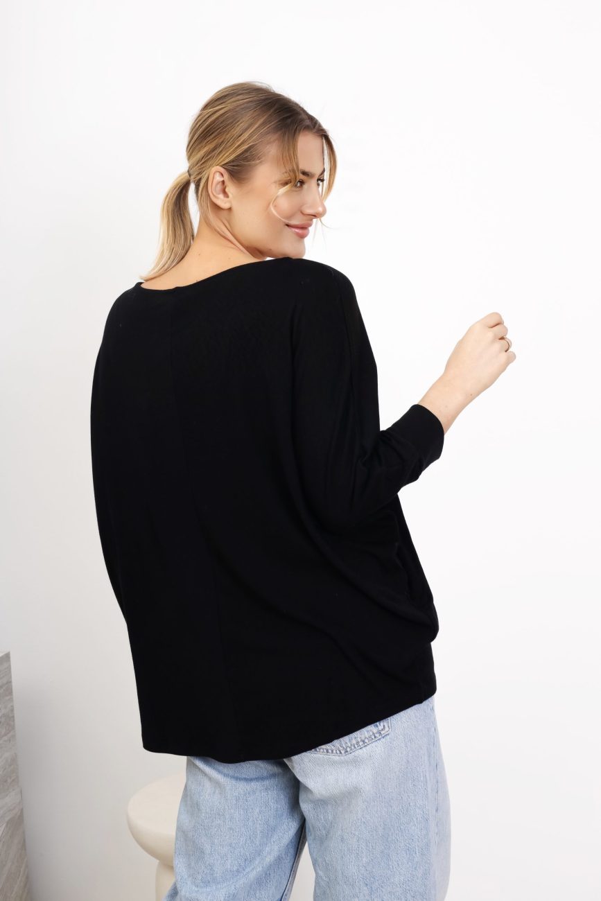 Bluzka nietoperz rękaw 3/4