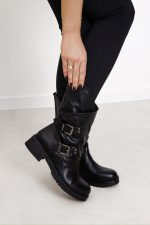 Botki asymetryczne 2 sprzączki