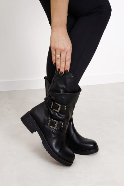 Botki asymetryczne 2 sprzączki