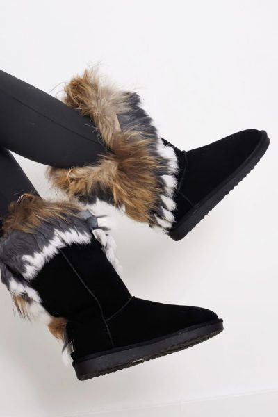 Buty kozaki emu skóra futerko