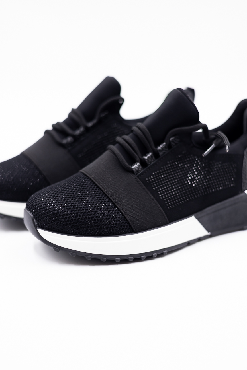 Buty sneakersy diamenciki – Czarny, 36