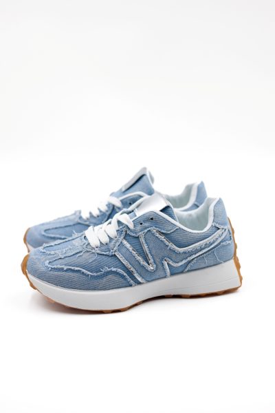 Buty sneakersy jeans – Jasny niebieski, 36