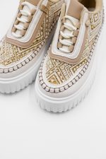 Buty sneakersy złote wzory