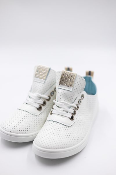 Buty tenisówki dziureczki – Biały, 36