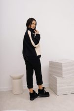 Dres dwukolorowy stójka zamek