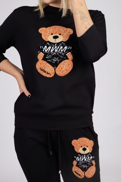 Dres pluszowy miś – Czarny, L/XL