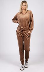 Dres welurowy duży – UNI, Czekolada