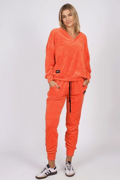 Dres welurowy duży – UNI, Pomarańczowy