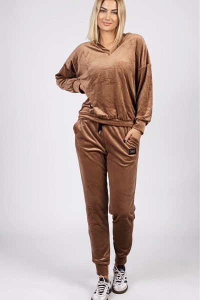 Dres welurowy mały – UNI, Czekolada