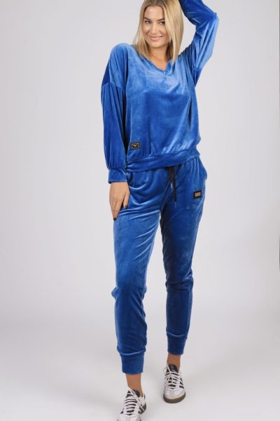 Dres welurowy mały – UNI, Niebieski