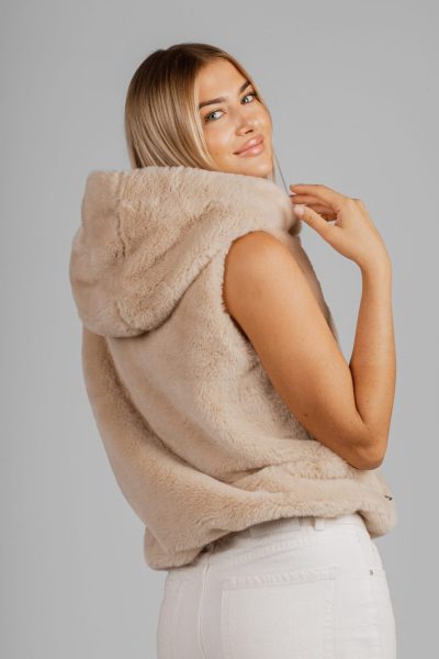 Kamizelka futerko kaptur