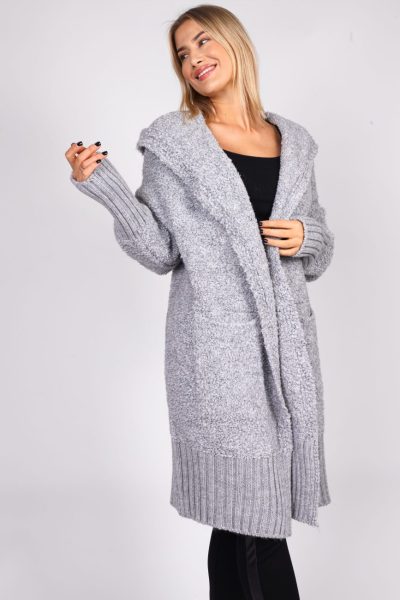 Kardigan baranek – Szary, UNI