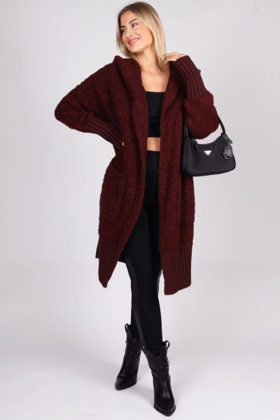 Kardigan baranek – Wino, UNI