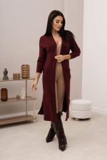 Kardigan długi 2 kieszenie