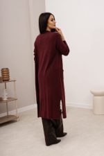 Kardigan długi 2 kieszenie