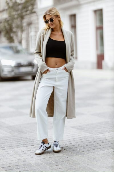 Kardigan gładki dzianina – UNI, Beż