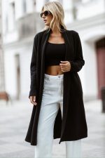Kardigan gładki dzianina – UNI, Czarny