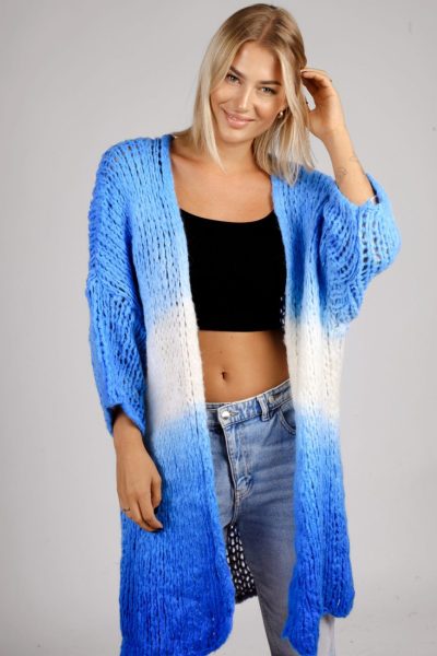 Kardigan ombre – UNI, Niebieski