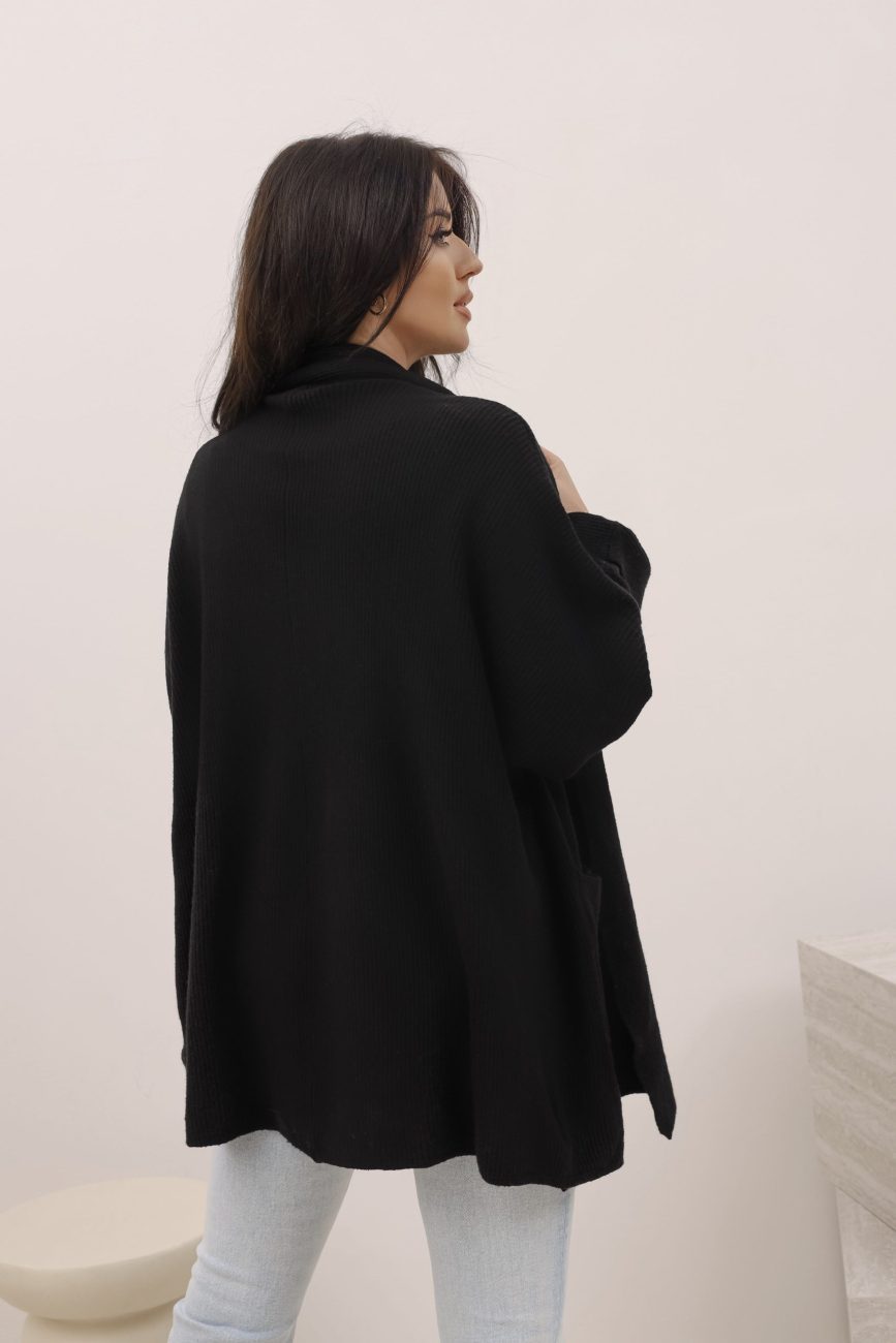 Kardigan prążek krótki