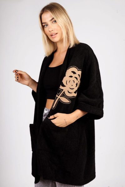 Kardigan włosek kwiatek