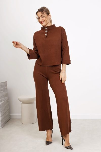 Komplet dzianina ozdobne guziki