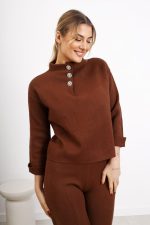 Komplet dzianina ozdobne guziki