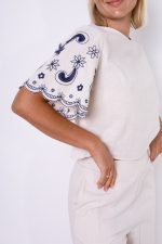 Komplet haftowany dół – Beż, UNI