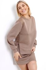 Komplet krótszy tył spódniczka kangurka