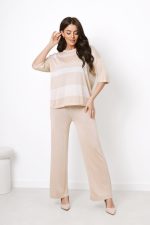 Komplet lurex bluzka paski