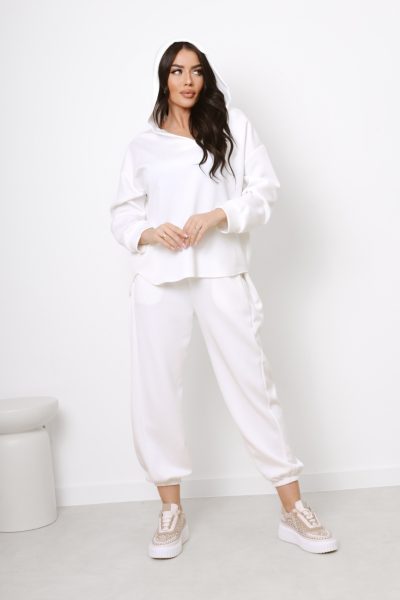 Komplet piankowy z kapturem – Biały, UNI