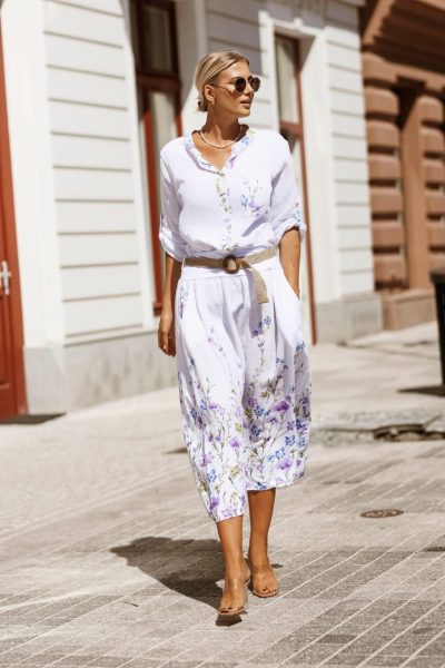 Komplet  spódnica dół kwiatuszki